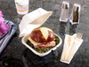 Take-Out Container Hinged With Dome Lid 5.8X5.8X3.3 IN Molded Fiber Natural Square Grease Resistant 500/Case