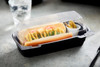 Snack Take-Out Container Hinged 7.875X5.75X2.25 IN OPS Black Clear 200/Case