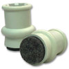 Chair Floor Protector Tips Angled 1.13 IN Tube Dark 100/Pack