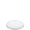 Dart® Lid Flat 3.3X0.3 IN HIPS Translucent For 8 OZ Cold Cup Identification With Hole 100 Count/Pack 10 Packs/Case