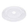 PrimeWare® Lid Flat 3.86 IN CPLA Clear For 20 OZ Cold Cup With Hole 100 Count/Pack 10 Packs/Case 1000 Count/Case
