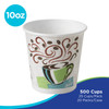 Dixie® Perfect Touch Hot Cup Insulated 10 OZ Double Wall Poly-Coated Paper Multicolor Coffee Haze 500/Case