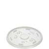Dart® Lid Flat 3.85X0.28 IN HIPS Translucent For 26 OZ Cold Foam Cup Identification Slotted 100 Count/Pack 10 Packs/Case