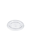 Dart® Lid Flat 3.413X0.358 IN PET Clear For 3.5 OZ Cold Cup With Hole Freezer Safe 100 Count/Pack 25 Packs/Case