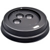 Lid Dome Plastic Black For 8 OZ Hot Cup Sip Through Identification 1000/Case