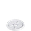 Dart® 8 Series Lid Flat 3.3X0.3 IN HIPS White For 8 OZ Cup Vented 100 Count/Pack 10 Packs/Case 1000 Count/Case