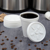 Dart® 8 Series Lid Flat 3.3X0.3 IN HIPS White For 8 OZ Cup Vented 100 Count/Pack 10 Packs/Case 1000 Count/Case