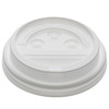 Lid Dome 3.4375X0.625 IN 1 Compartment HIPS OPS White For 10-24 OZ Hot Cup Sip Through Identification 1000/Case