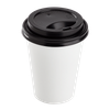 Karat® Lid Dome 80MM PP Black For 8 OZ Hot Cup Sip Through 1000/Case