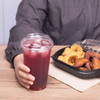 Karat® Lid Flat 3.86 IN PET Clear For 12-24 OZ Cold Cup Strawless Sip Through 1000/Case