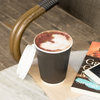 Karat® Hot Cup 12 OZ Paper Black 90MM Rippled 500/Case
