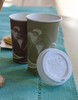 Ecolid® Lid Flat RPET White For Hot Cup Sip Through 1000/Case
