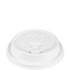 Solo® Travelock™ Lid Dome 3.7X0.9 IN PS White For 10-24 OZ Cup Reclosable Tab Sip Through 100 Count/Pack 10 Packs/Case