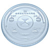 Greenware® Lid Flat 3.8X0.3 IN PLA Clear For 9-12-14 OZ Cold Cup Straw Slot Identification 1000/Case