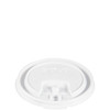 Solo® Lid Flat 3.258X0.33 IN PS White For 8 OZ Hot Cup Lock Tab Sip Through Lift Back 100 Count/Pack 10 Packs/Case