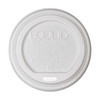 World Art Lid Flat PLA White For 8 OZ Hot Cup Sip Through 800/Case