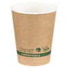 Planet+® Hot Cup 12 OZ Paperboard PLA Kraft Freezer Safe Laminated Double Wall 1000/Case