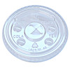 Nexclear® Lid Flat 3.2X0.3 IN PET Clear For 9-10 OZ Cold Cup With Hole Identification 2500/Case