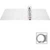 Binder White Clear PP Chipboard 475 Sheet Capacity Cover & Spine Overlays 2 IN Round Ring 2 Pocket 1/Each