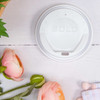 Dart® Trophy® Plus™ Lid Dome 3.53X0.9 IN HIPS White For 12-16-20-24 OZ Cup With Hole 125 Count/Pack 12 Packs/Case