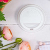 Solo® Traveler® Lid Dome 3.78X0.72 IN HIPS White For 12-24 OZ Hot Cup Sip Through 120 Count/Pack 10 Packs/Case
