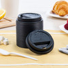 Solo® Traveler® Lid Dome 3.214X0.735 IN PS Black For 8 OZ Hot Cup Cappuccino Sip Through 100 Count/Pack 10 Packs/Case