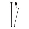 StixToGo Beverage Plug Plastic Black 200 Count/Pack 10 Packs/Case 2000 Count/Case