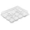 Polar Pak® Cupcake Hinged Container With Dome Lid 13.33X6.68X2.58 IN 12 Compartment PET Clear Rectangle 76/Case