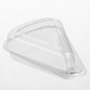 Polar Pak® Pie Slice Hinged Container With Dome Lid 4.93X6.66X3.36 IN OPS Clear Triangle Shallow 300/Case