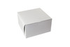 Bakery Box 10X10X6 IN Paperboard White Corner Lock 1-Piece 100/Bundle