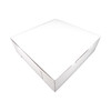 Bakery Box 14X14X6 IN Clay-Coated Kraft Board White Kraft Square Lock Corner Tuck Top 50/Case