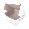 Bakery Box 14X14X6 IN Clay-Coated Kraft Board White Kraft Square Lock Corner Tuck Top 50/Case