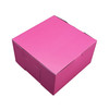 Bakery Box 7X7X4 IN CCNB Pink Square Lock Corner Tuck Top 250/Case