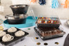 Cornbread Container 7.8X7.8X1.33 IN CPET Black Square Bakeable 440/Case