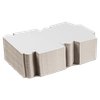 Bakery Box 6X6X3 IN White Brown Lock Corner 1-Piece 250/Bundle