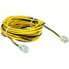 Outdoor use Extension Cord Yellow Black SJ - Junior; rated at 300 VAC NEMA 5-15P Plug 12/3 Gauge 50 Ft Cord 1/Each