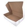 Bakery Box Oversize 20.5X14.5X5 IN Clay-Coated Kraft Board White Lock Corner 50/Case