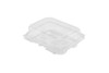 Cupcake Mini Muffin Hinged Container With Dome Lid 6.625X5.25X2.375 IN 6 Compartment Plastic Clear Rectangle 250/Case