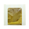 Cupcake Box 3.3X3.3X3.3 IN Corrugated Paperboard Yellow 1 Piece With Window 50 Count/Pack 2 Packs/Case 100 Count/Case