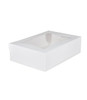 Bakery Box 14X10X4 IN SBS Paperboard White Rectangle Lock Corner With Window 100/Case