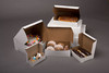 Easy Lock Cake Box 8X8X5 IN SUS Paperboard CRB White Square Lock Corner 1-Piece 100/Bundle