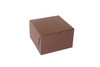 Bakery Box 8X8X5 IN Paperboard Chocolate Corner Lock 1-Piece 100/Case