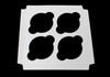 Cupcake Insert Jumbo 7.9375X7.9375X0.625 IN 4 Compartment Cardboard White Kraft 200/Case