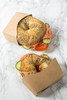 Bagel Box 4.7X1.7X4.7 IN Corrugated Paperboard Kraft 50 Count/Pack 20 Packs/Case 1000 Count/Case