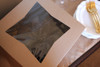 Cake Box 9X9X2.5 IN Kraft Paperboard Kraft Square Lock Corner Tuck Top With Window 200/Case