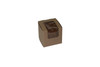 Bakery Box 4X4X4 IN Paperboard Kraft With Window 100/Case
