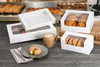 Donut Box 11.5X8X2 IN SBS Paperboard White Waterfall With Window 150/Case