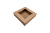 Pastry Box 10X10X2.5 IN Kraft Paperboard Kraft Square 4 Corner Beers With Window 200/Bundle