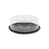 Cake Container & Lid Combo 9X3.25 IN PET Black Clear Tall Smooth 100/Case