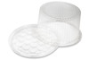 DisplayCake® Cake Container & Lid Combo With High Dome Lid 7 IN PS Clear Deep 2-3 Layer 180/Case